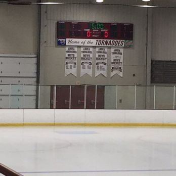 Anoka Area Ice Arena - Rink 2 scoreboard and banners - Skating Rinks Near Me - Andover, Minnesota
