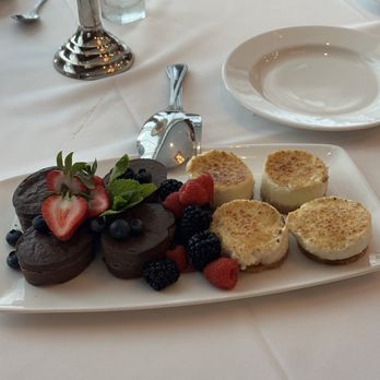 The Capital Grille - Chocolate Espresso flour-less cake and brûlée cheesecake! - Steakhouses Near Me - Honolulu, Hawaii