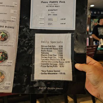 Ramen Manichi - Menu - Ramen Near Me - Honolulu, Hawaii