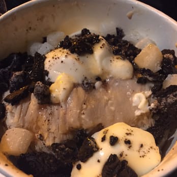 Iceskimo - House special. Café con panna. Coffee snow with condensed milk, Oreos, panna cotta and caramel drizzle. I added the Mochi - Ice Cream & Frozen Yogurt Near Me - San Diego, California Iceskimo - House special. Café con panna. Coffee snow with condensed milk, Oreos, panna cotta and caramel drizzle. I added the Mochi - Ice Cream & Frozen Yogurt Near Me - San Diego, California