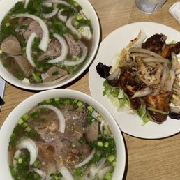Beef Pho (top), Combination Pho (down)
