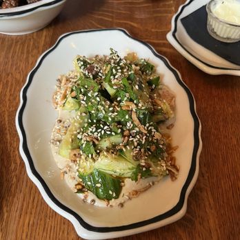 Wayside Tavern - Cucumber with tahini - New American Near Me - Portland, Maine Wayside Tavern - Cucumber with tahini - New American Near Me - Portland, Maine