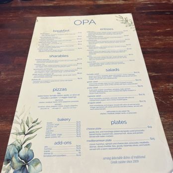 Opa! Greek Cafe - Menu - Wine Bars Near Me - Austin, Texas