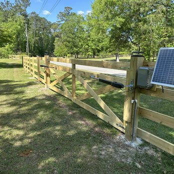 Handy Home Fix - This project features the installation of a custom wood farm-style fence with a solar powered dual-swing gate system. - Handyman Near Me Handy Home Fix - This project features the installation of a custom wood farm-style fence with a solar powered dual-swing gate system. - Handyman Near Me