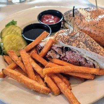 Alias Smith & Jones Restaurant - 3-29-26. French dip sandwich with sweet potato fries. - American Near Me - Oceanside, New York