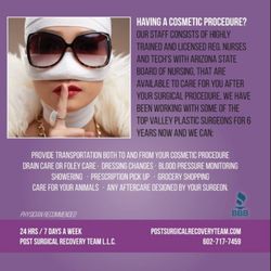 Post Surgical Recovery Team - Our Brochure, can be delivered to any Drs office