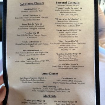 The Salt House - Drink options. - Gastropubs Near Me - New Hope, Pennsylvania