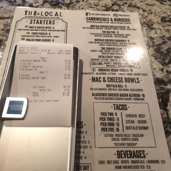 The Local - I was conveniently charged more than the menu stated!! Even after 7 tacos were ordered (on a Tuesday) my group was charged $31.50!! - Bars Near Me - Charlotte, North Carolina The Local - I was conveniently charged more than the menu stated!! Even after 7 tacos were ordered (on a Tuesday) my group was charged $31.50!! - Bars Near Me - Charlotte, North Carolina