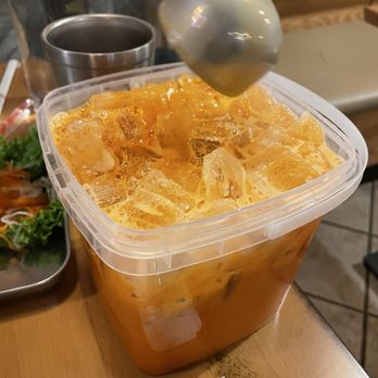 Eat A Lao - Bucket of Thai Iced Tea - Vietnamese Near Me - Rockville, Maryland