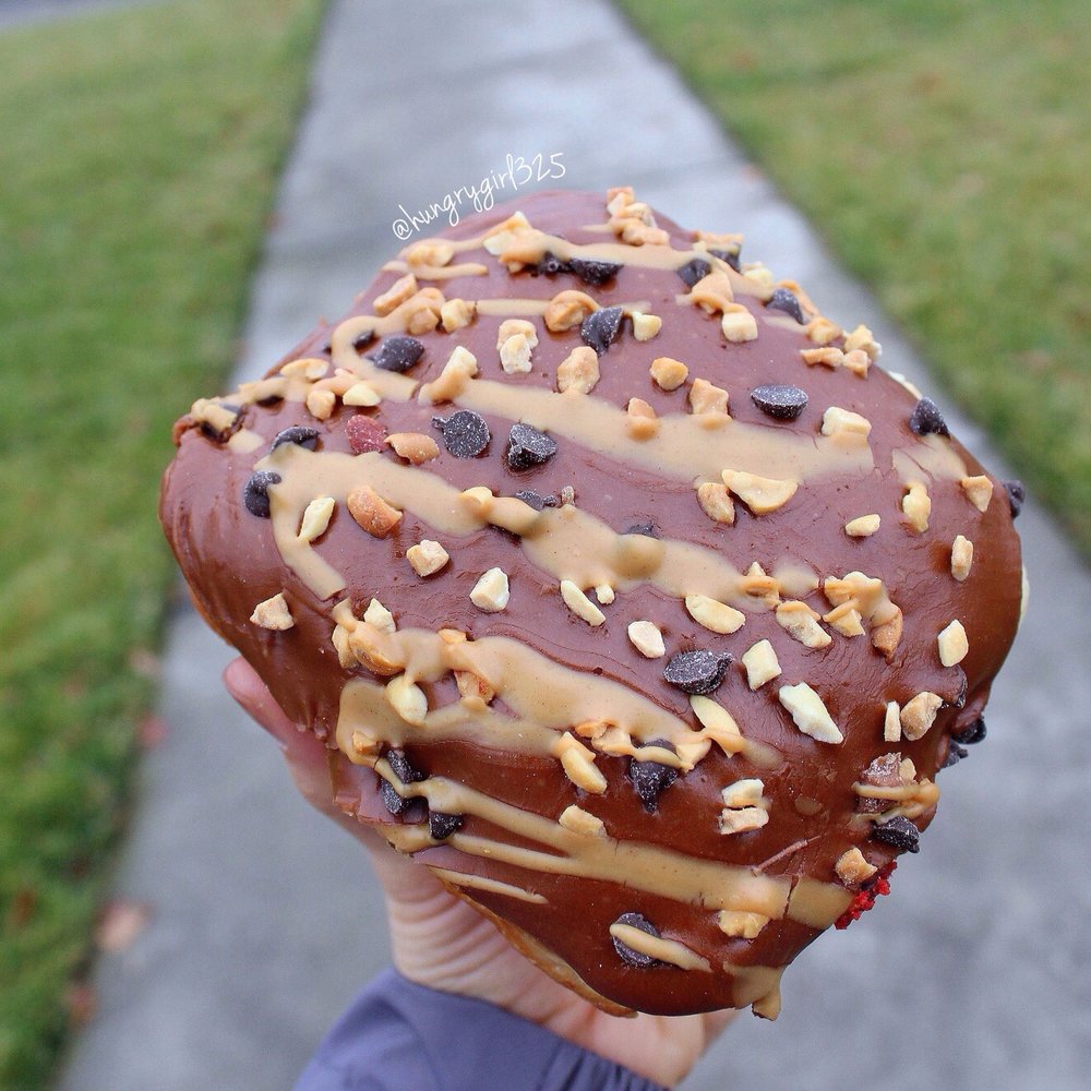 Bakers Donuts - Peanut butter cup stuffed donut! - Donuts Near Me - Sacramento, California