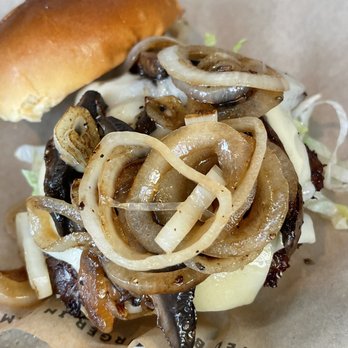 Burger Monger - Swiss mushroom burger - Burgers Near Me - St Petersburg, Florida Burger Monger - Swiss mushroom burger - Burgers Near Me - St Petersburg, Florida