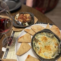 Taffer's Tavern Alpharetta - Spinach dip, Brussel sprouts