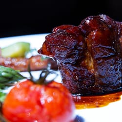 Le Temporel - Le cochon du bugey caramélisé, légumes BIO des jardin de cocagnes