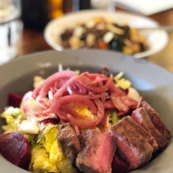 FIG Restaurant - Flat iron steak salad and quinoa salad - Bars Near Me - Santa Monica, California