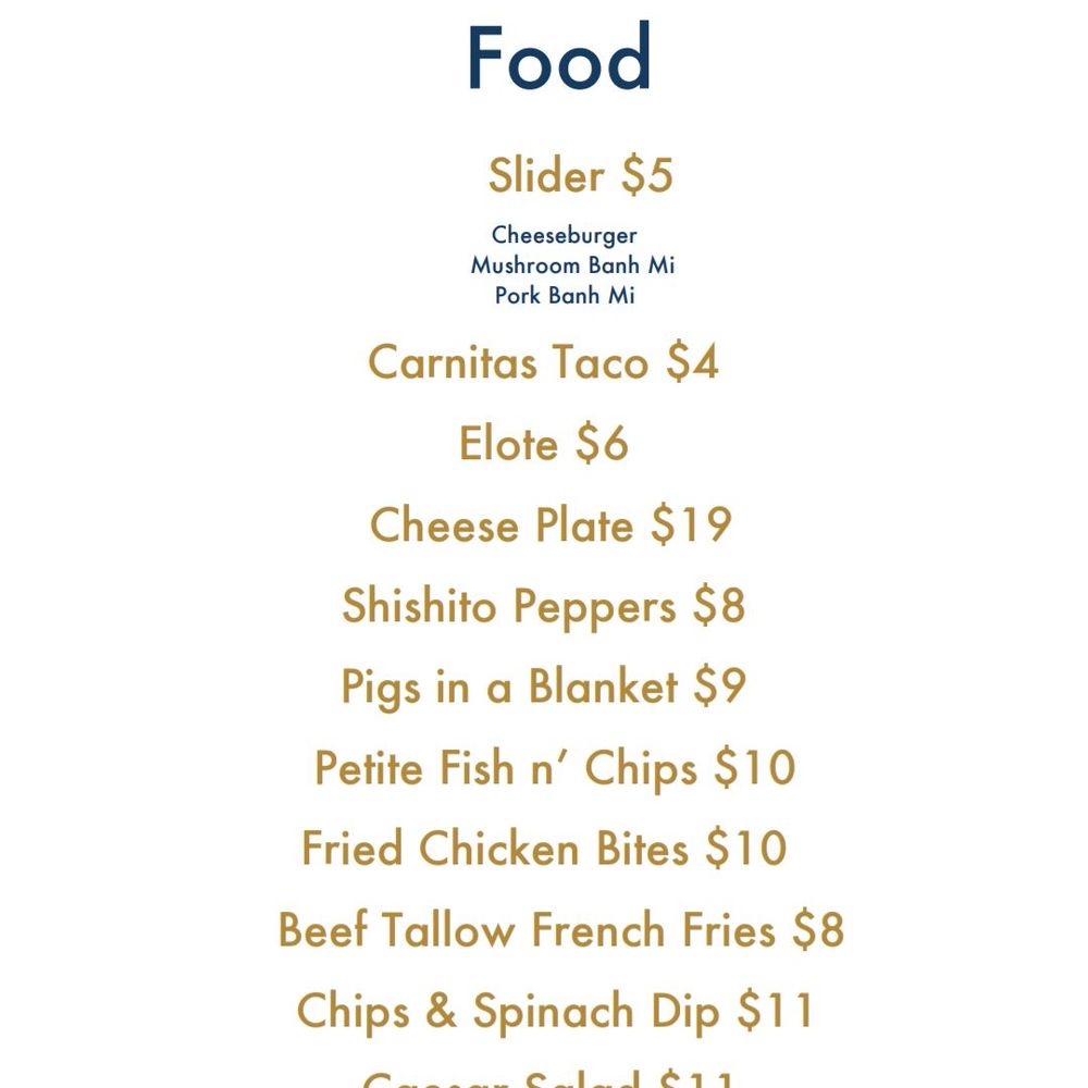 The Beehive - Food menu - Cocktail Bars Near Me - San Francisco, California The Beehive - Food menu - Cocktail Bars Near Me - San Francisco, California
