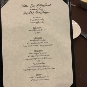Hidden Lakes Hunting Lodge - Dinner Menu. - Southern Near Me - Yantis, Texas Hidden Lakes Hunting Lodge - Dinner Menu. - Southern Near Me - Yantis, Texas