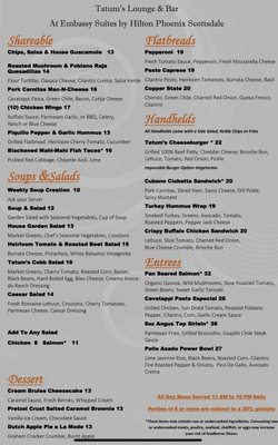 Menu photo 1 Tatum's Restaurant Phoenix, AZ Menu photo 1 Tatum's Restaurant Phoenix, AZ