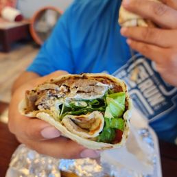 Gyro with a side of fries. Gyro with a side of fries.