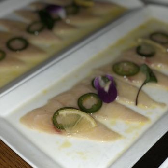 Kata Robata - Yellow tail with citrus vinaigrette topped with jalapeños - Sushi Bars Near Me - Houston, Texas