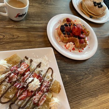 Cafe Republic - Strawberry crepes, berry waffle and lemon blueberry pancakes! - Breakfast & Brunch Near Me - Fort Worth, Texas Cafe Republic - Strawberry crepes, berry waffle and lemon blueberry pancakes! - Breakfast & Brunch Near Me - Fort Worth, Texas