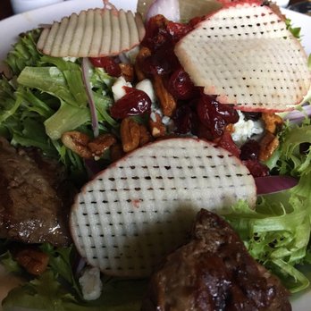 Napper Tandy's Millis - Apple and pecan salad with perfectly cooked steak - Irish Near Me - Millis, Massachusetts Napper Tandy's Millis - Apple and pecan salad with perfectly cooked steak - Irish Near Me - Millis, Massachusetts