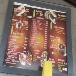 El Tacote - Menu