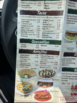 Menu photo 5 El Taco Charro Carson, CA