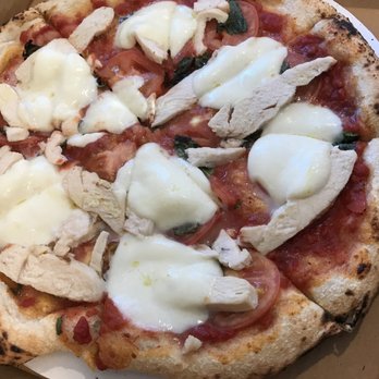 Shipwreck Cafe - Pizza with chicken, tomatoes, American cheese, spinach - Cafes Near Me - Empire, Michigan Shipwreck Cafe - Pizza with chicken, tomatoes, American cheese, spinach - Cafes Near Me - Empire, Michigan