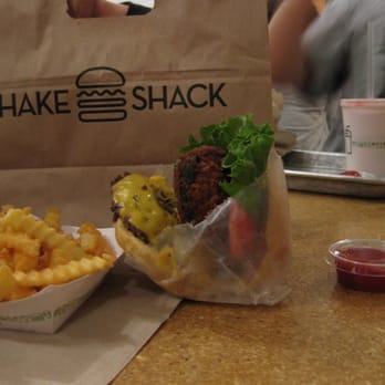 Shake Shack Upper West Side - Shack Stack with crinkle cut fries - Fast Food Near Me - New York, New York