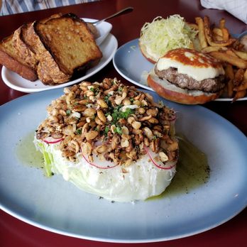 Aloette - Wedge salad, burger and complimentary toast - French Near Me - Toronto, Ontario