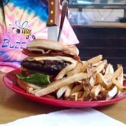 The Ranch House - This 1/2 lb hamburger was more delicious than it looks! Great fries too.