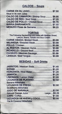Menu photo 4 Taqueria Arandas Des Plaines, IL