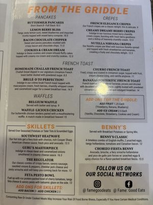 Menu photo 3 Fame Good Eats Morrisville, PA