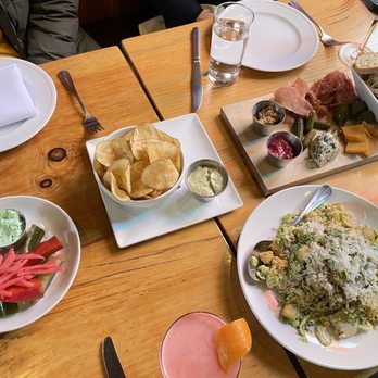 Bluebeard - Charcuterie board, Pickles, Chips & Dip, Caesar Brussels Salad - New American Near Me - Indianapolis, Indiana