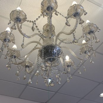 Nail Atelier - Another lovely chandelier to create the French vibe - Nail Salons Near Me - Hoboken, New Jersey