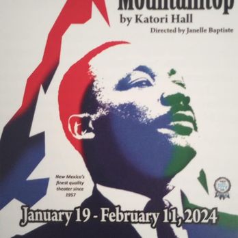 Adobe Theater - Currently showing through Feb 11, 2024 - "The Mountaintop." - Performing Arts Near Me - Albuquerque, New Mexico