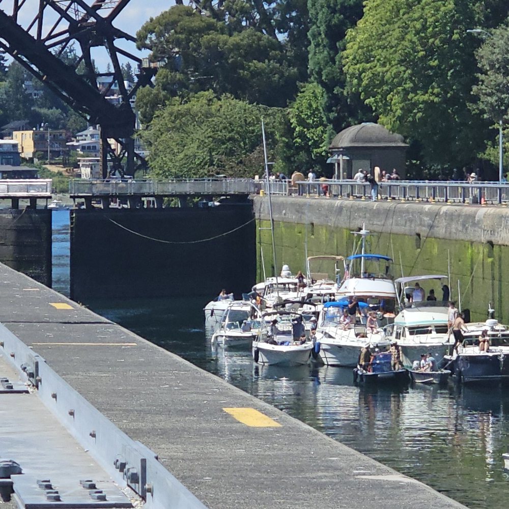 Hiram M Chittenden Locks - Gates closing. - Landmarks & Historical Buildings Near Me - Seattle, Washington Hiram M Chittenden Locks - Gates closing. - Landmarks & Historical Buildings Near Me - Seattle, Washington