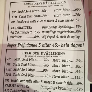 Super Sushi - The menu - Sushi Bars Near Me - Göteborg, O