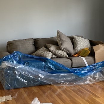 Bob's Discount Furniture and Mattress Store - Different angle of the 'gray' set I purchased clearly brown/taupe still in the original wrapping. - Home Decor Near Me - Bridgewater, New Jersey
