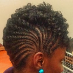 Kinkz Coilz N Curlz - Intricate Flat Twist Mohawk with Rod Set
