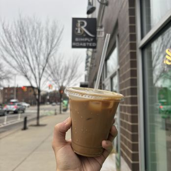 Simply Roasted - Iced Latte with Oatmilk & Brown Sugar Cinnamon Syrup - Coffee & Tea Near Me - Detroit, Michigan Simply Roasted - Iced Latte with Oatmilk & Brown Sugar Cinnamon Syrup - Coffee & Tea Near Me - Detroit, Michigan
