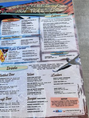 Menu photo 2 High Tides At Snack Jack Flagler Beach, FL Menu photo 2 High Tides At Snack Jack Flagler Beach, FL