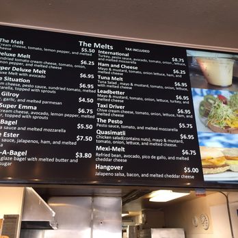 Bagel Cafe - Menu as of 9/29/16 - Bagels Near Me - Isla Vista, California