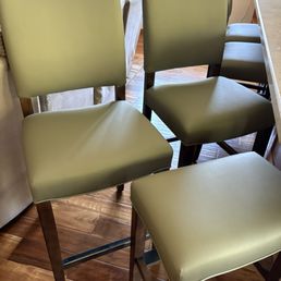 Reupholstered bar stools Reupholstered bar stools