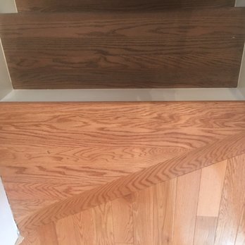 Exquisite Hardwood - Asked to have triangle match stairs, dark color. - Flooring Near Me