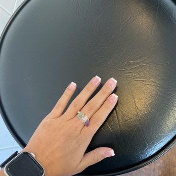 Organic Nails and Spa - straight white line for the "french tip" - Nail Salons Near Me - Turlock, California