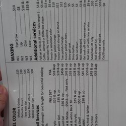 Da Vi Nails - Price List 6/2020