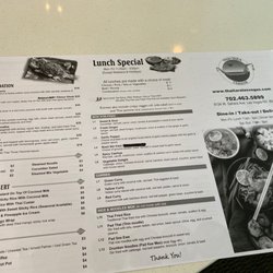 Lunch Special Menu
