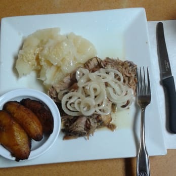 La Isla Restaurant - Pulled pork with 2 sides. - Cuban Near Me - Hoboken, New Jersey