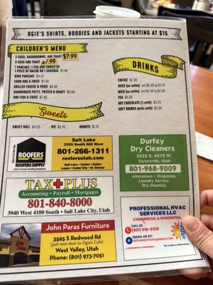 Menu photo 1 Ogie's Cafe West Valley City, UT Menu photo 1 Ogie's Cafe West Valley City, UT